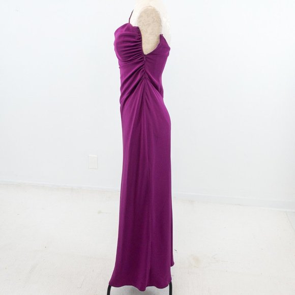 Vintage Y2K XS One Shoulder Maxi Dress Purple ASIS - Picture 8 of 13